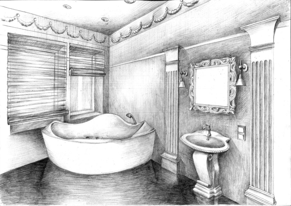 Эскиз ванной комнаты