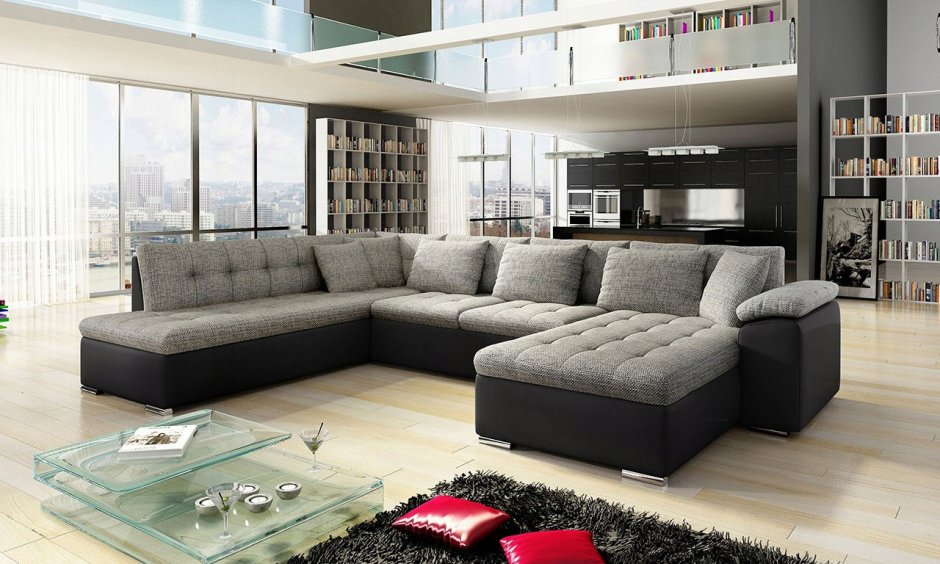 Модульные диваны для гостиной в современном стиле (70 фото)