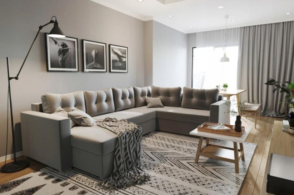 Гостиная Сканди серый диван