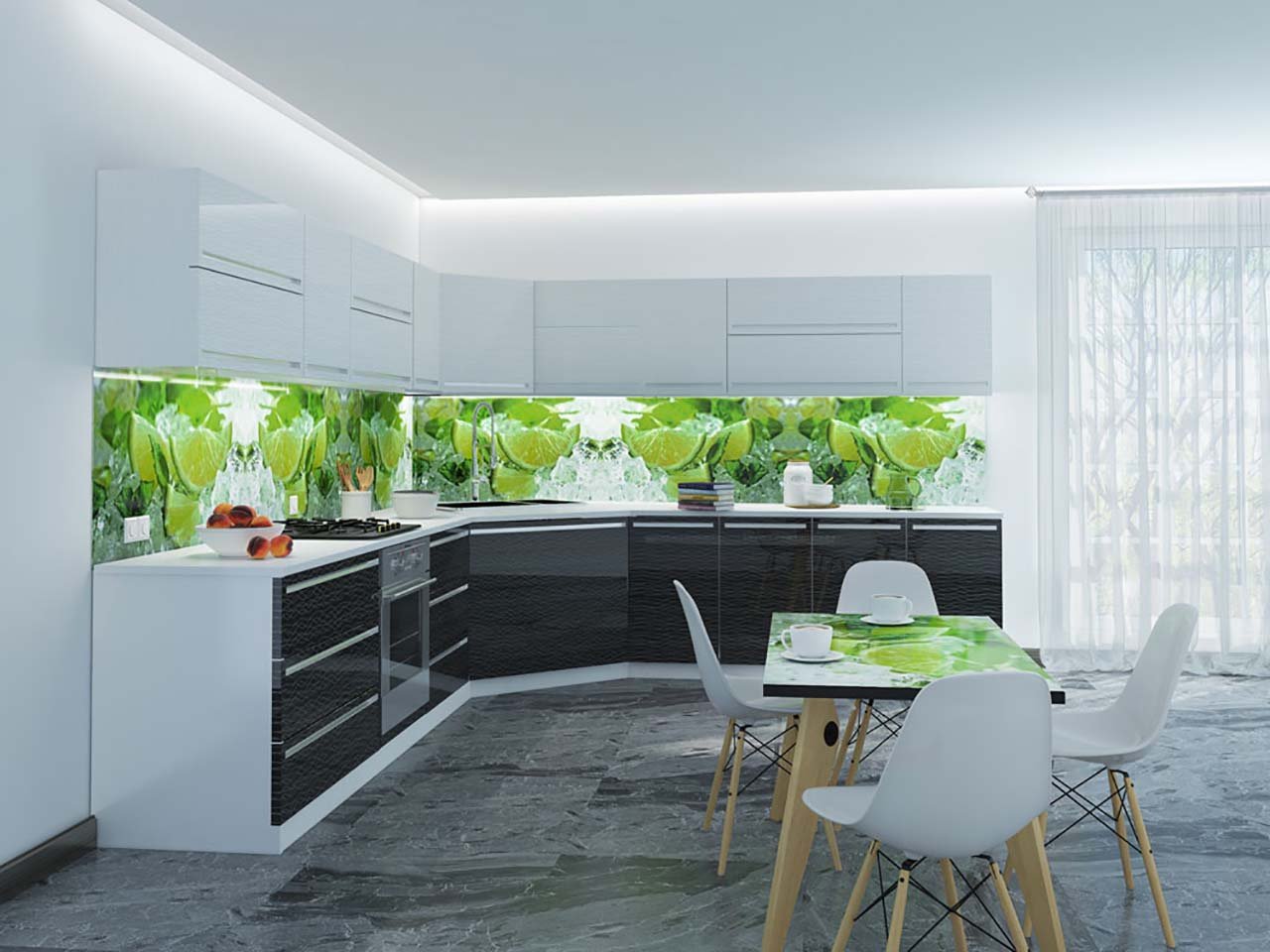Зелень на современной кухне