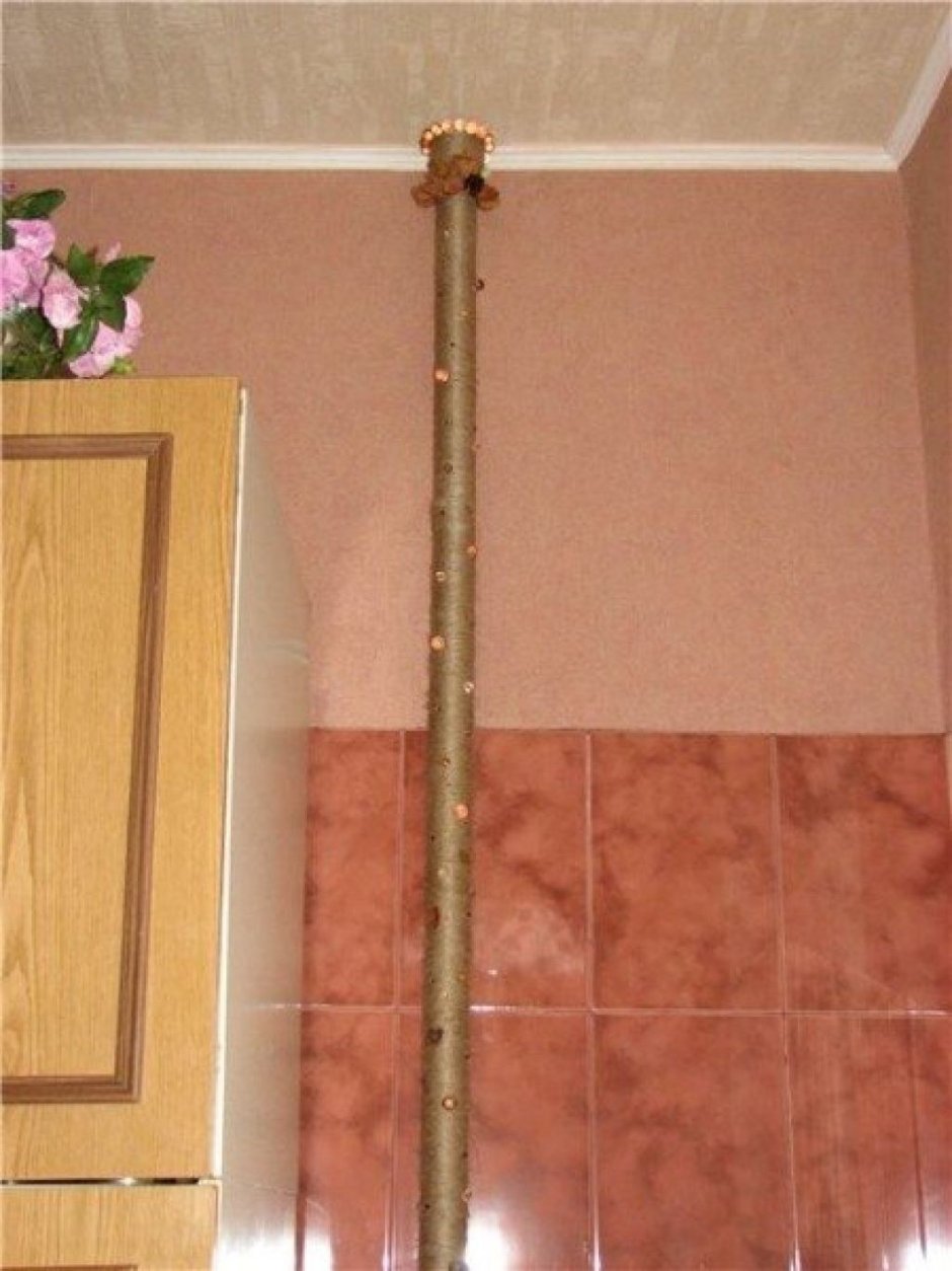Декорирование труб на кухне