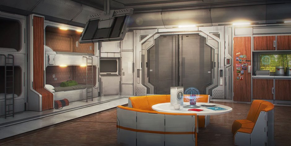 Космическая станция Sci-Fi Interior