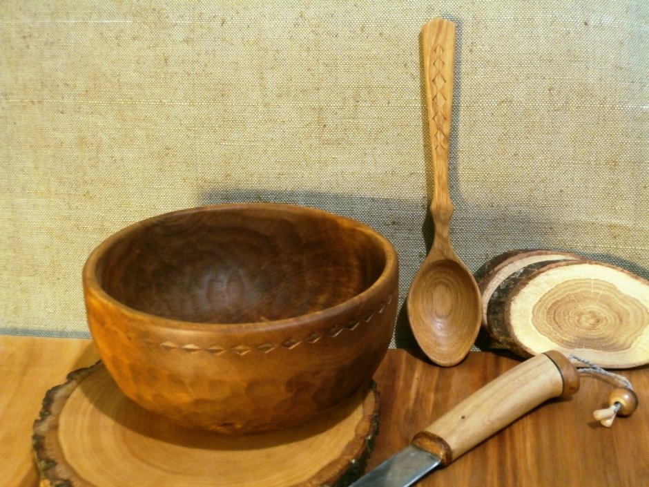 Старая деревянная посуда