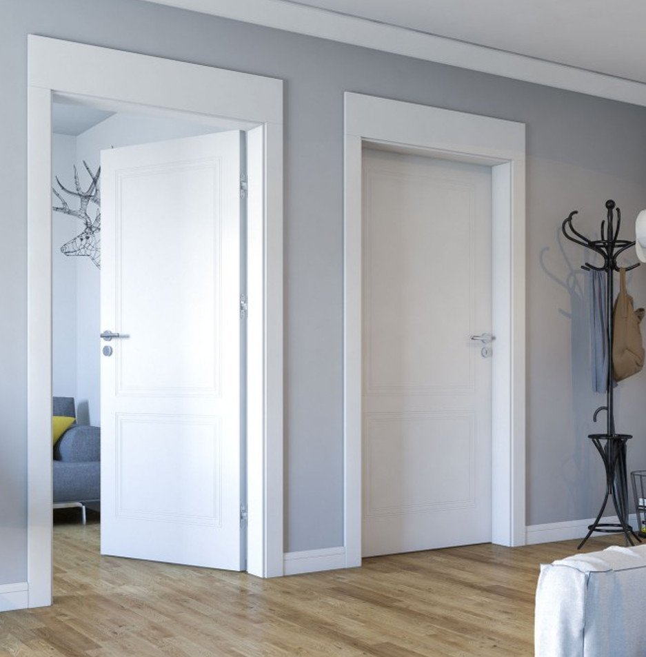 Белые двери межкомнатные в интерьере квартиры