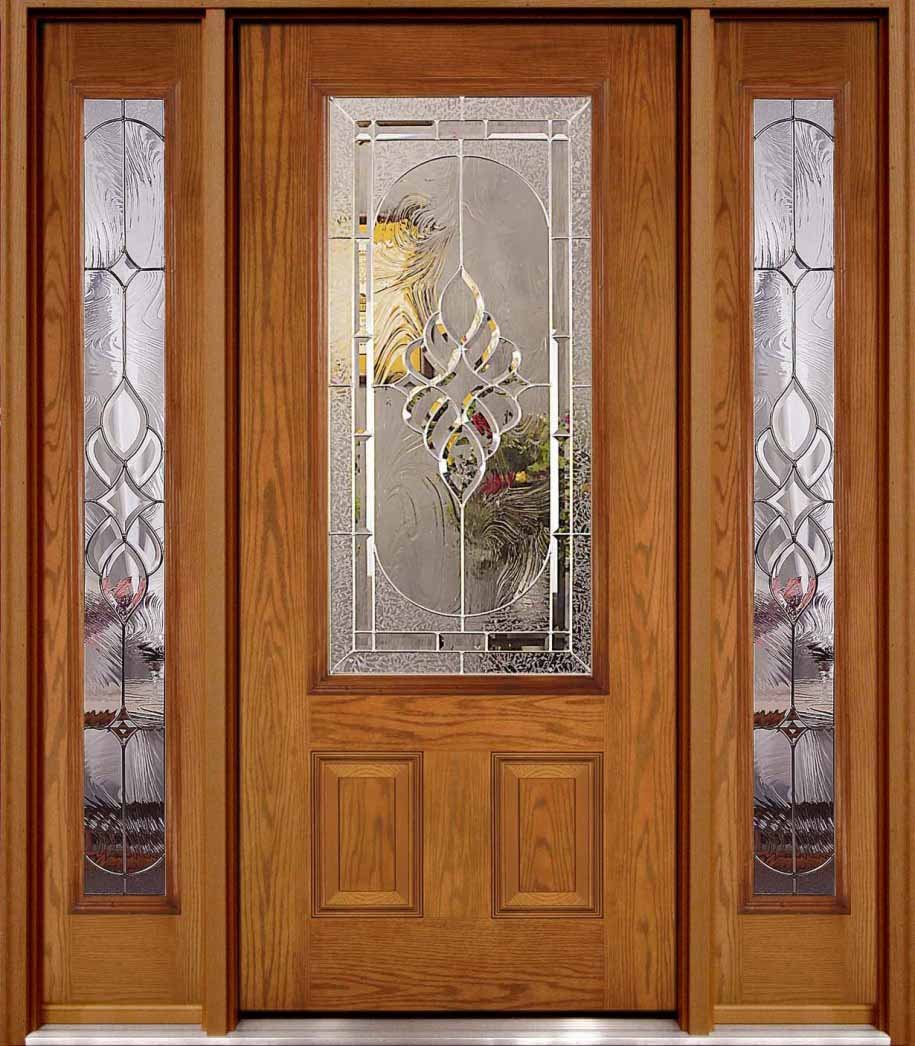 Деревянная дверь со стеклом