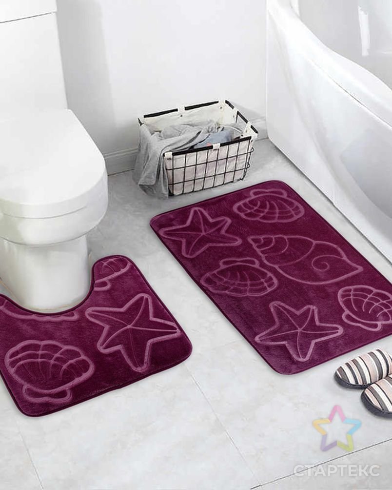 Комплект ковриков для ванной и туалета