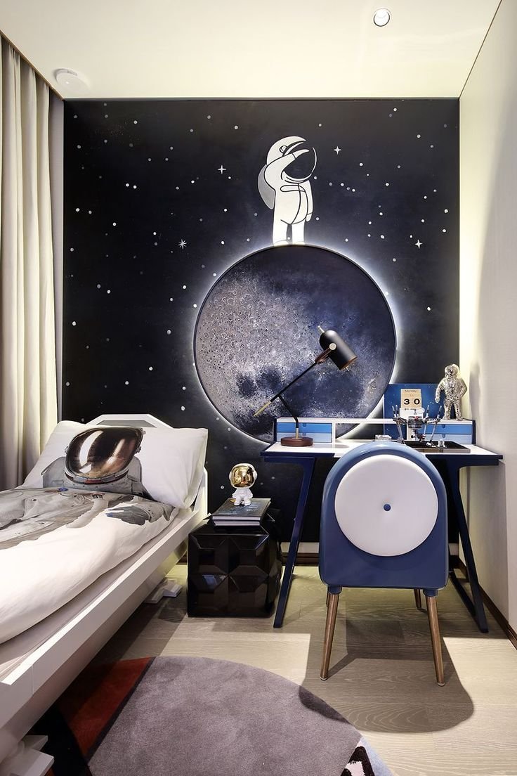 Интерьер детской комнаты космос