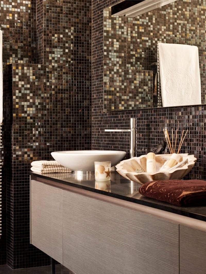 Ванная комната в стиле арт деко мозаика