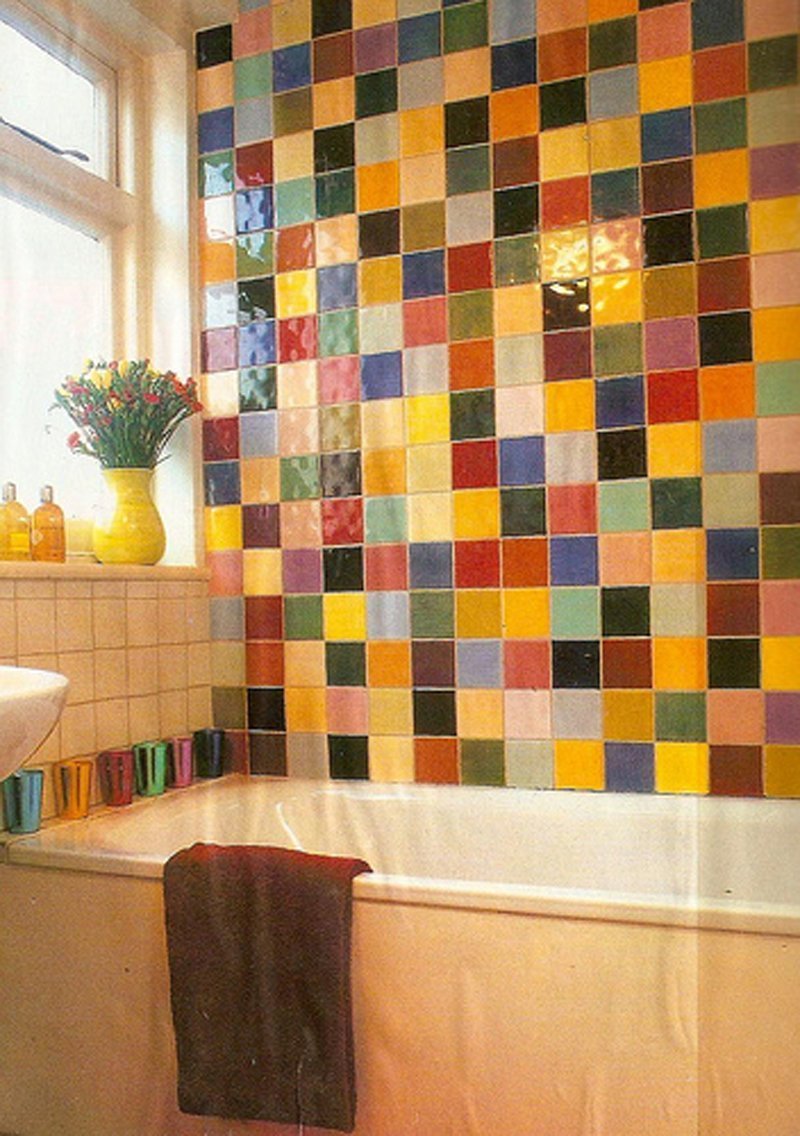 Цветная плитка для ванной