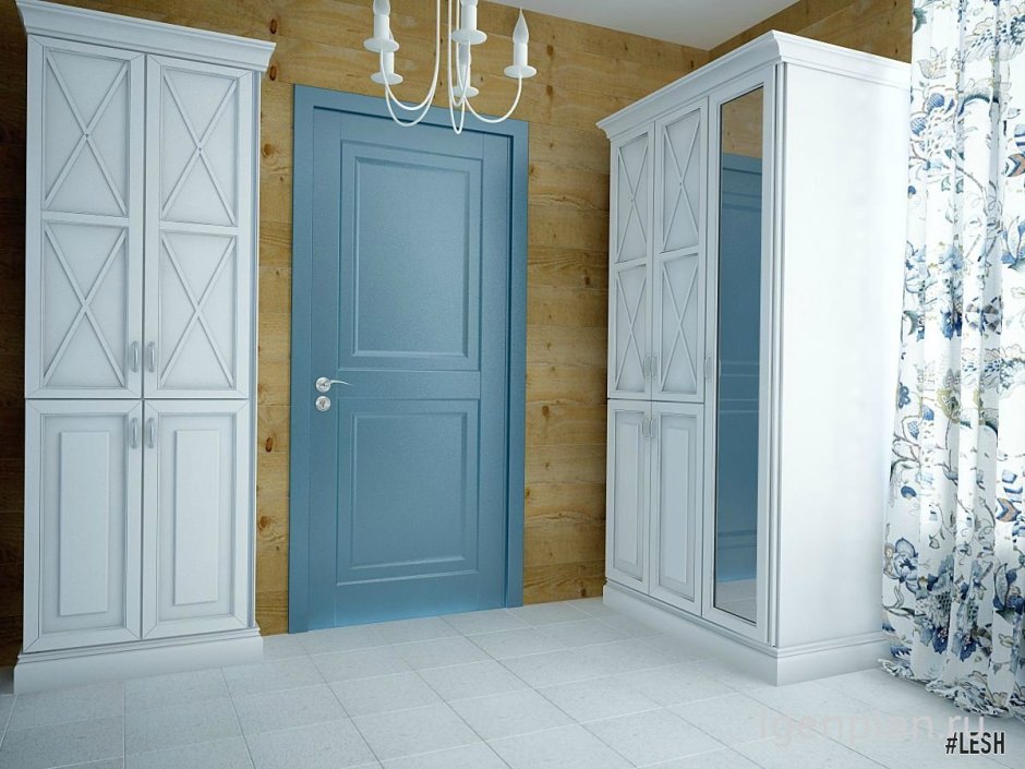 Двери в стиле Прованс в интерьере деревянного дома