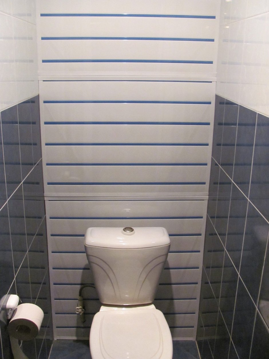 Отделка туалета панелями ПВХ