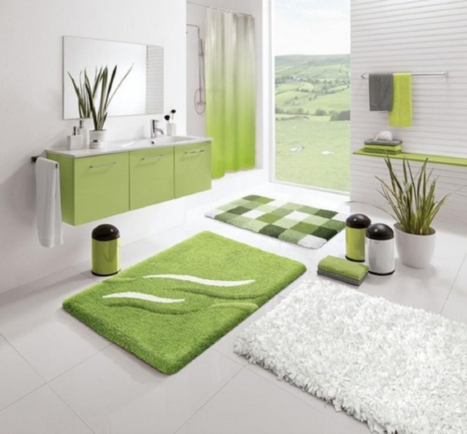Красивые коврики для ванной комнаты