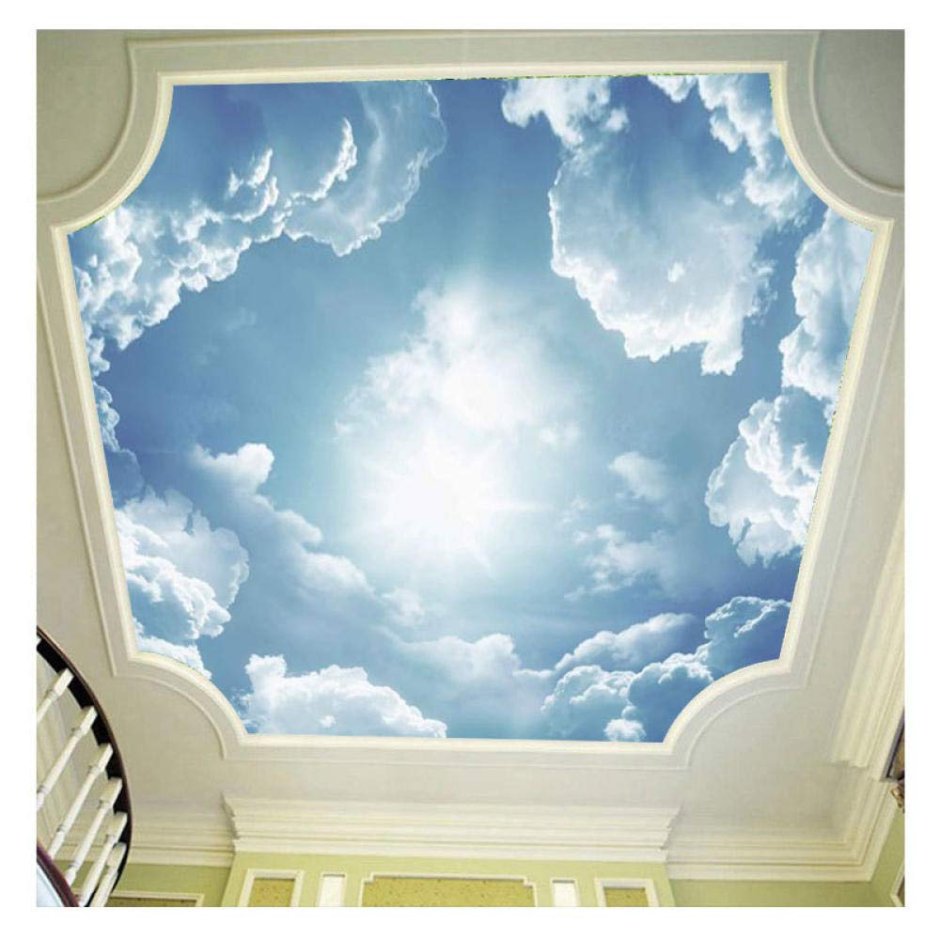 Натяжной потолок облака с подсветкой