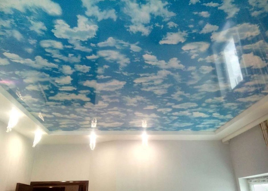 Люстра под натяжной потолок облака
