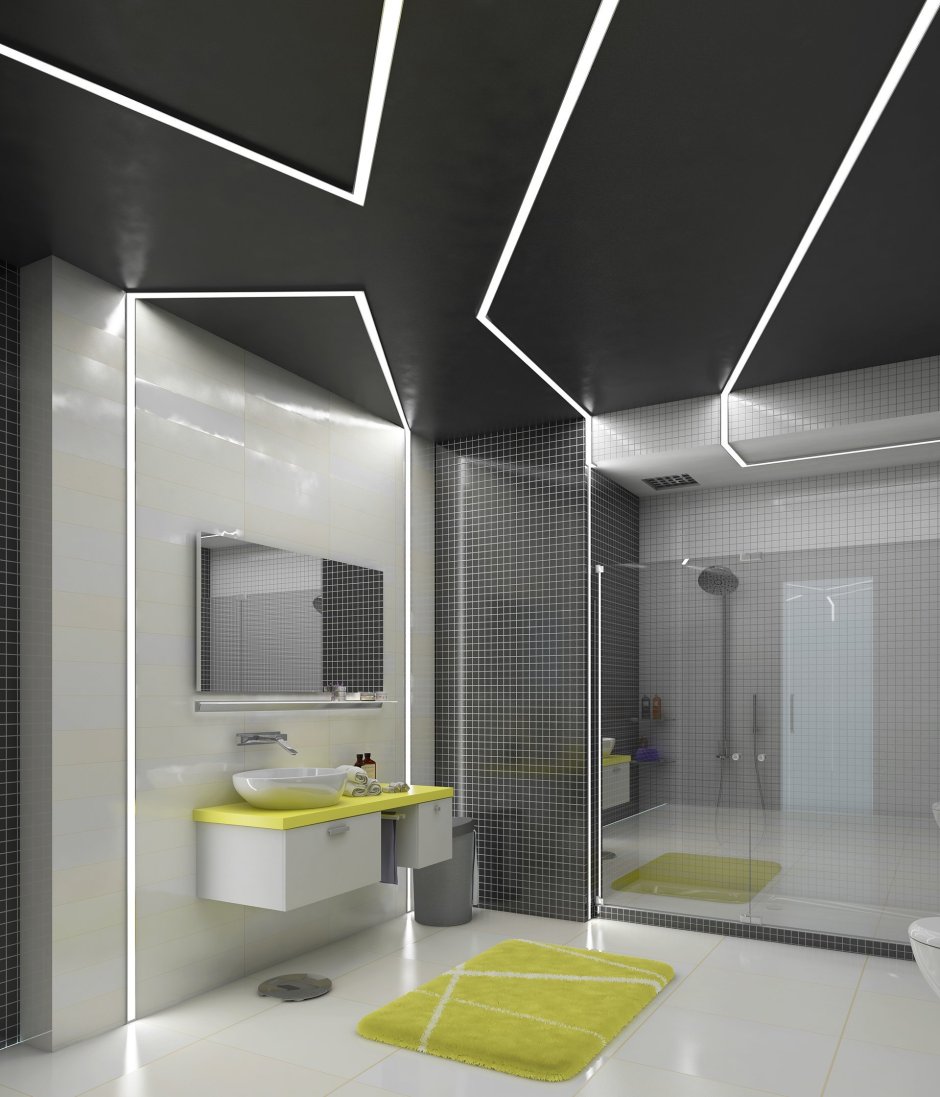 Светодиодный потолок в ванную