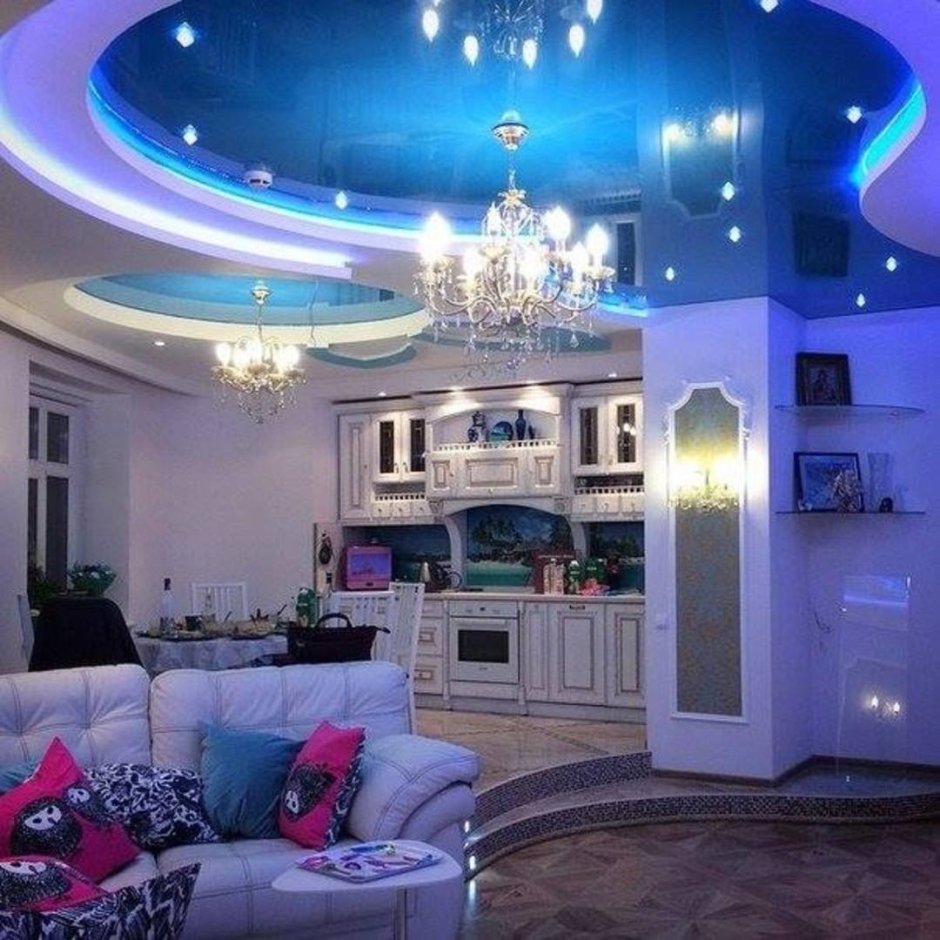 Красивые натяжные потолки
