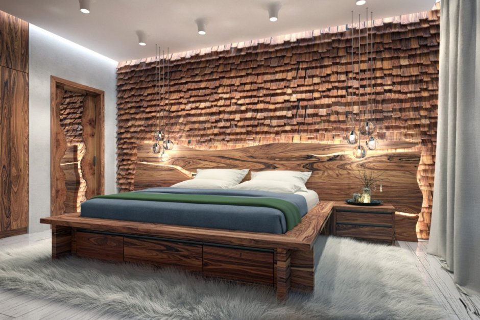 Rustic Wood Decor спальня