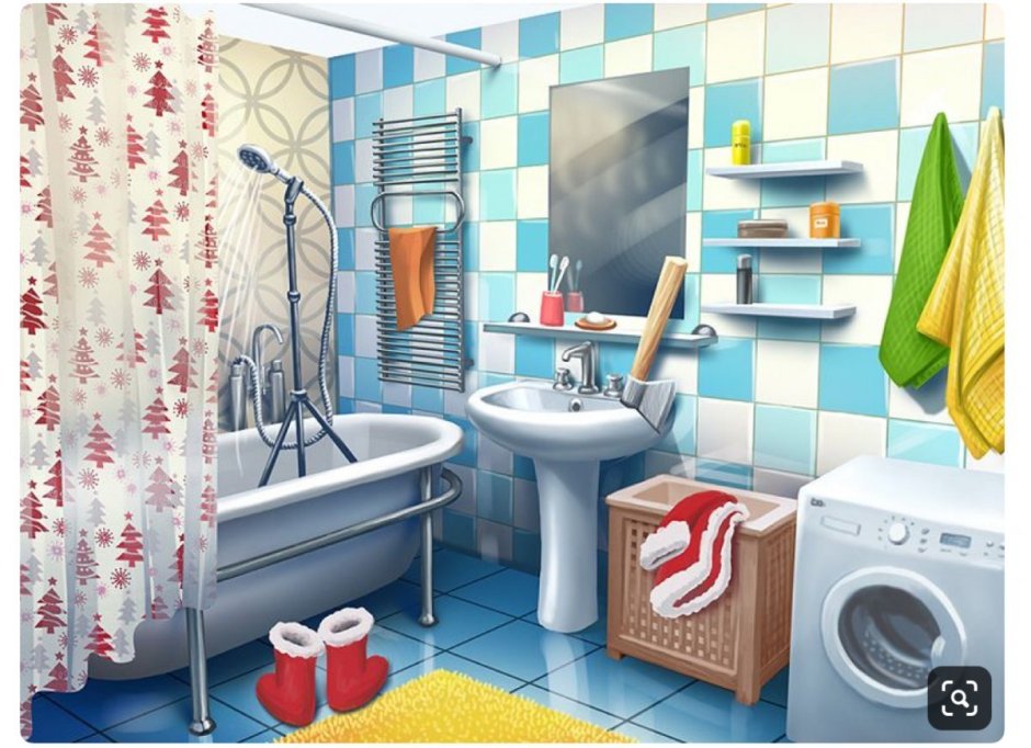 Ванная комната мультяшка