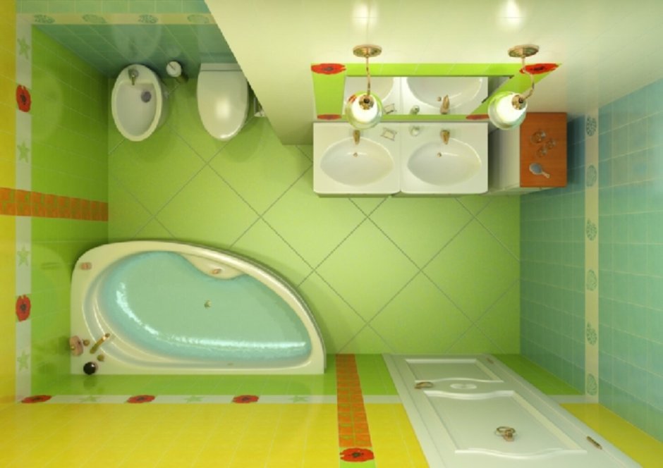 Ванная комната для двоих детей