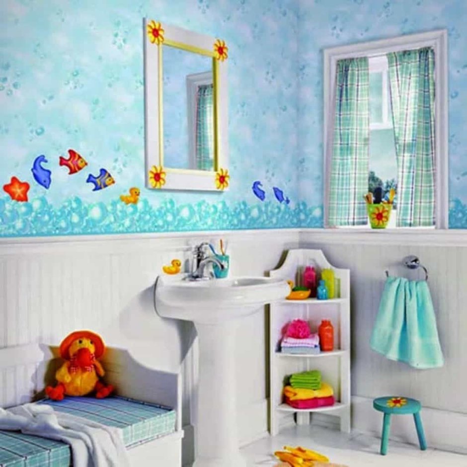 Идея детской комнаты с ванной