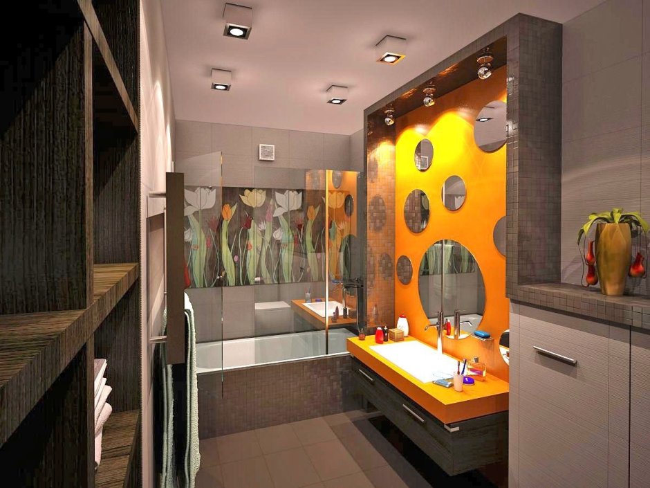 Стильные Ванные комнаты яркие