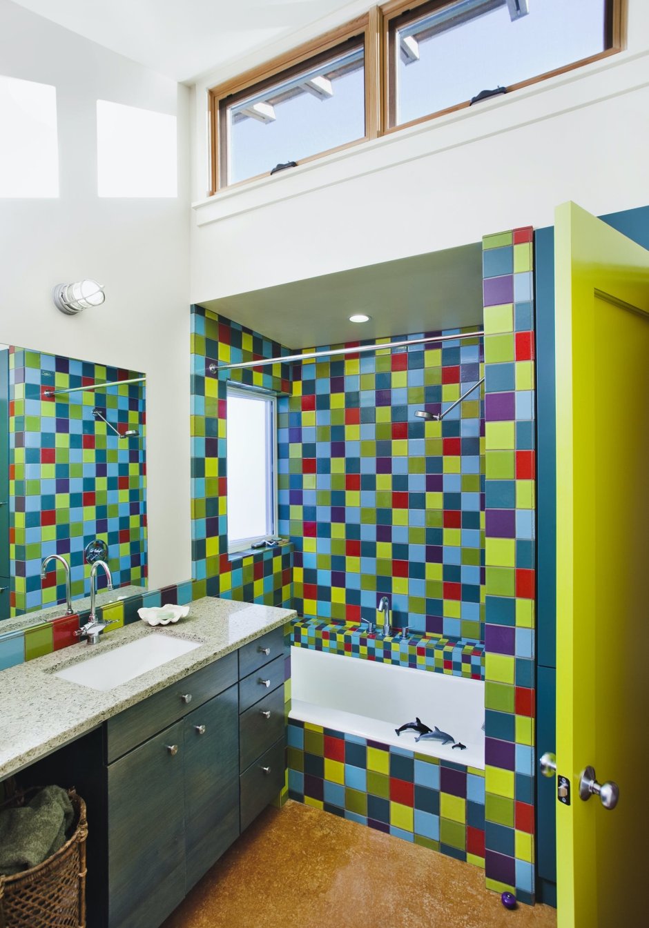 Цветная плитка для ванной