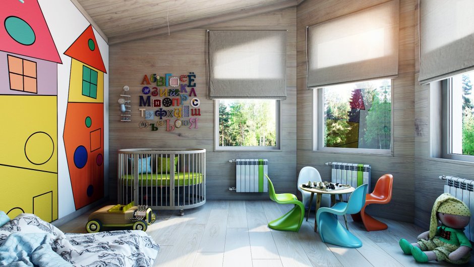 Интерьер игровой комнаты для детей