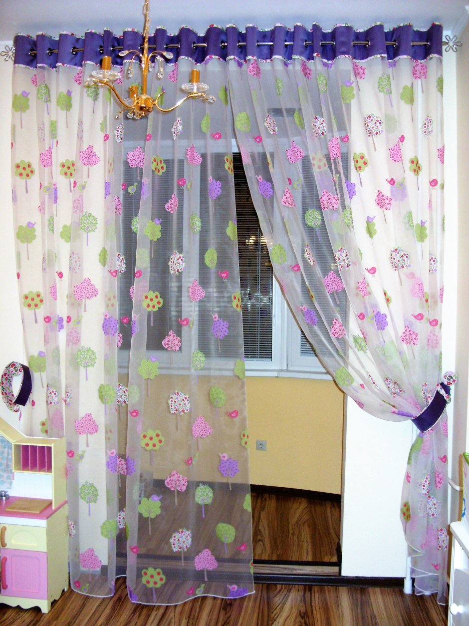 Тюль в детскую комнату девочке