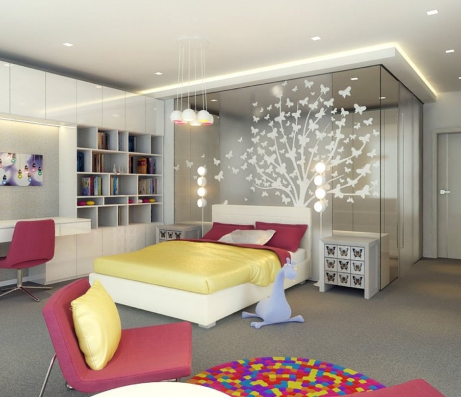 Новые дизайн спальни для детей подростков в современном стиле фото