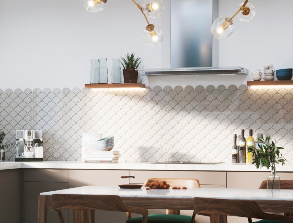Керамическая мозаика Starmosaic Hexagon small White Matt