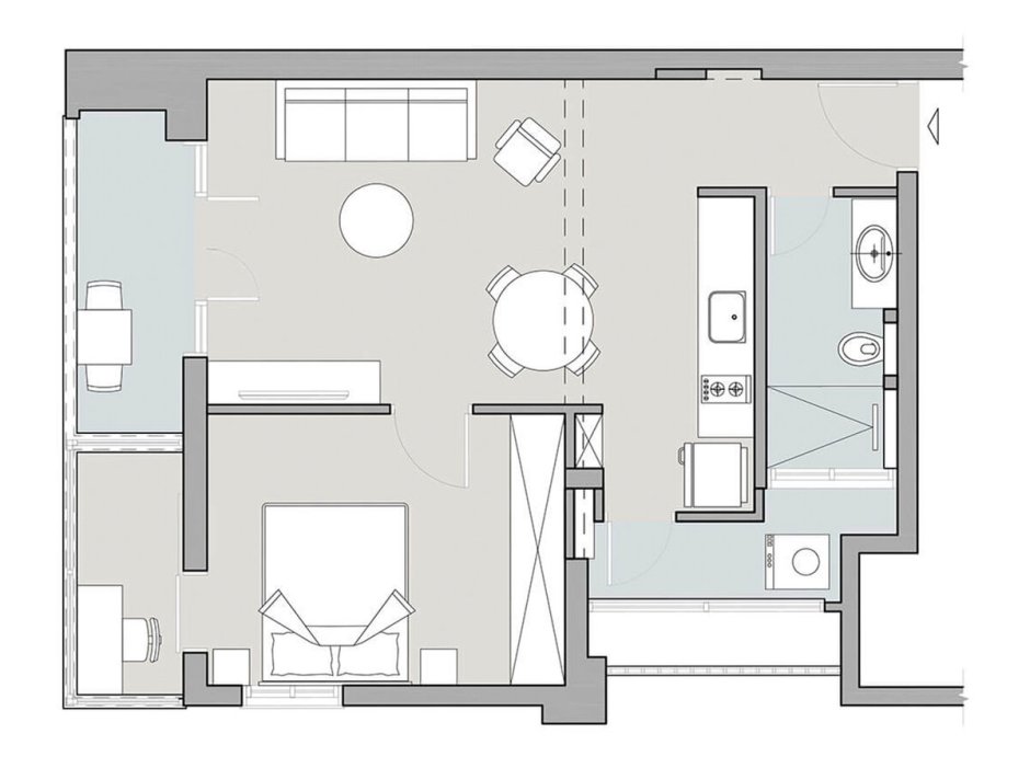 Дизайн квартиры трехкомнатной 94 метра в современном