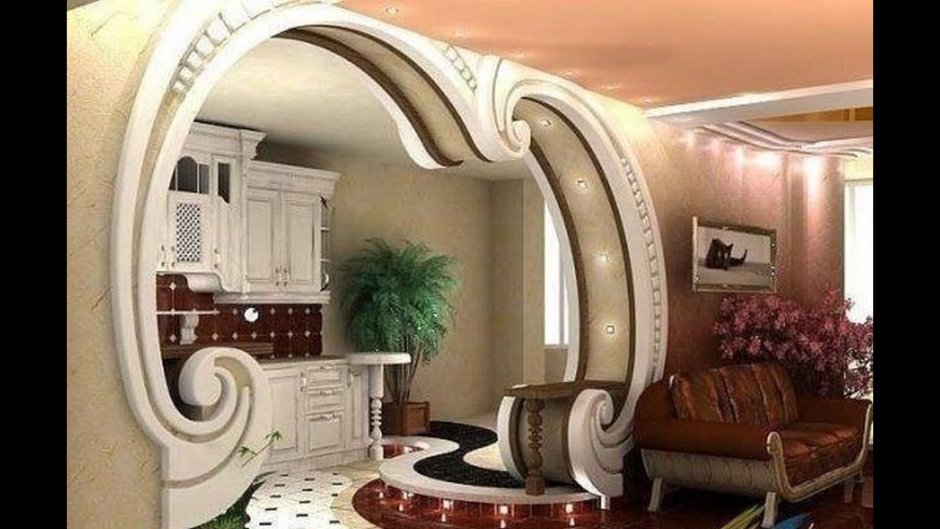 Красивые арки в гостиной