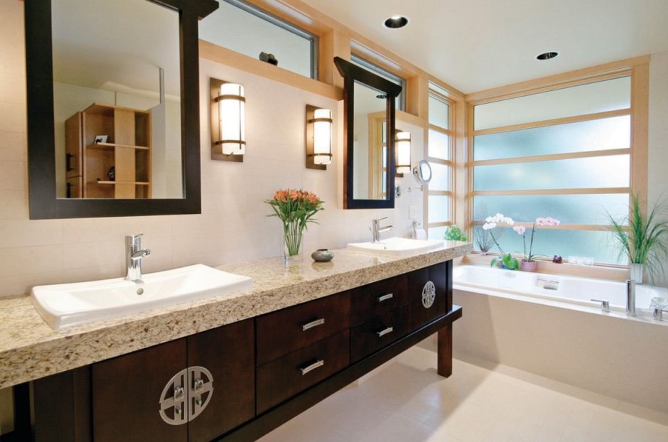 Ванная комната в азиатском стиле