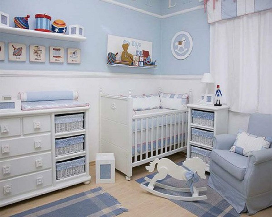 Уголок детской комнаты для новорожденных