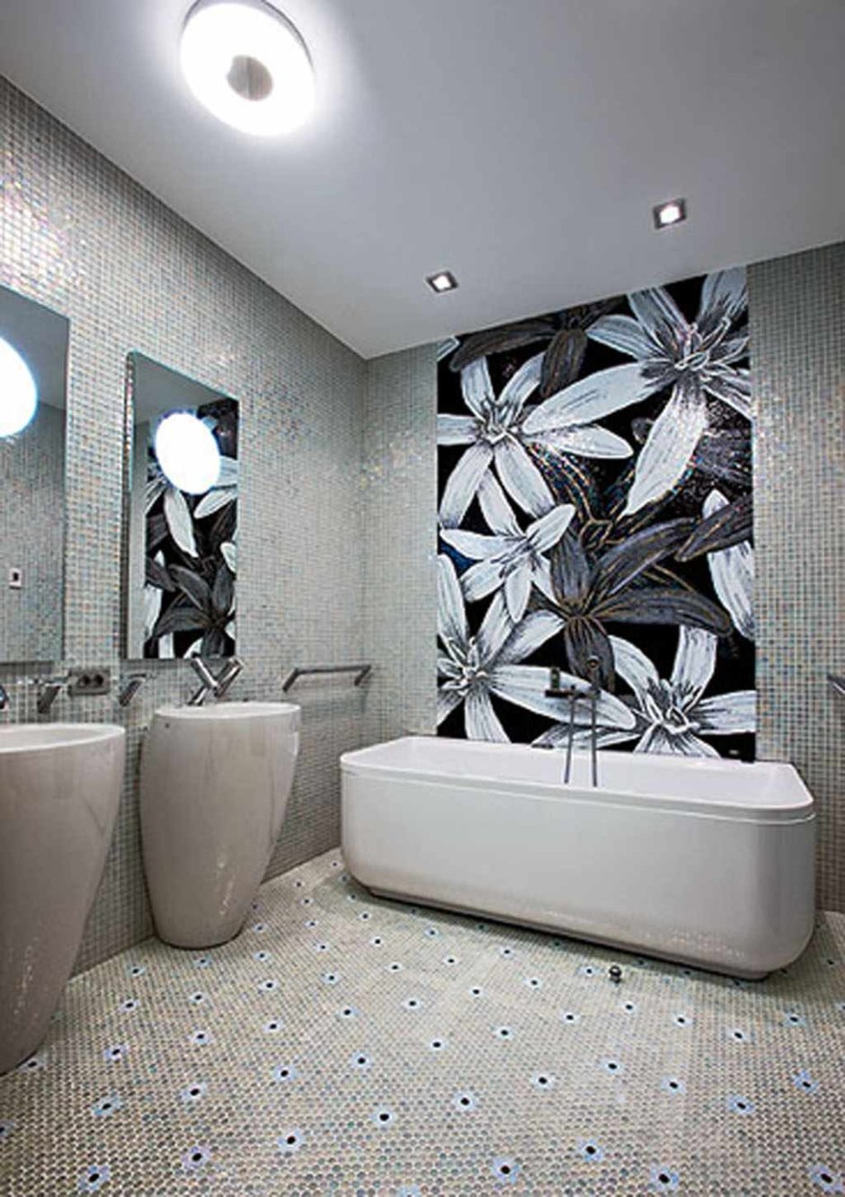 Панно из мозаики в ванную комнату