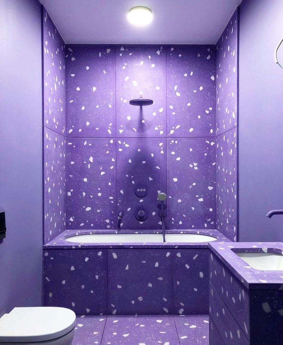 Ванна в фиолетовых тонах