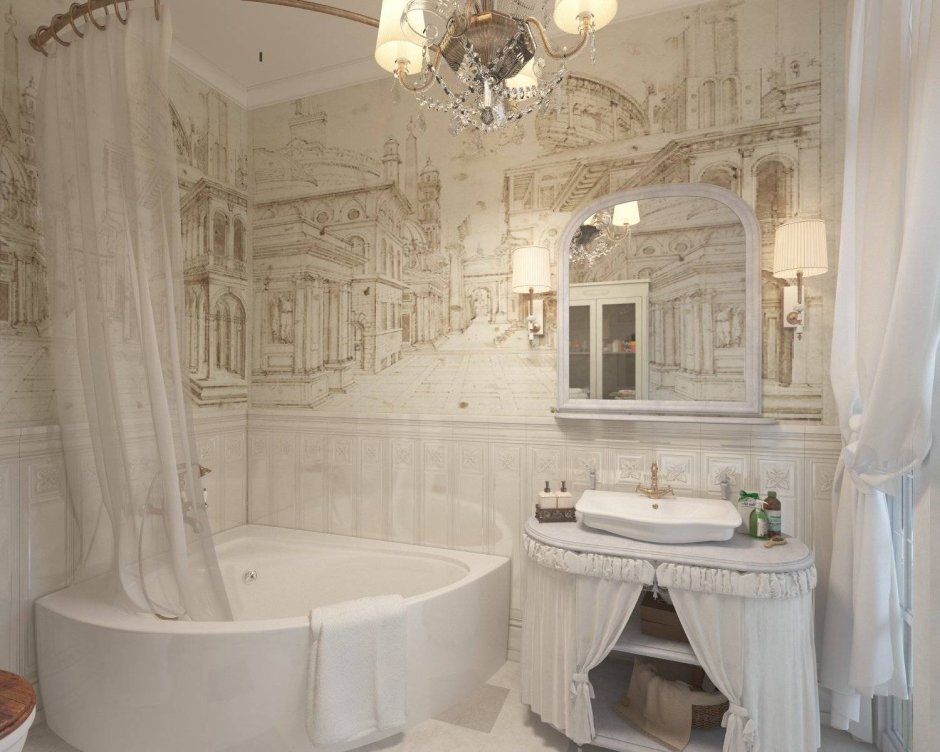Красивые Ванные комнаты в стиле Прованс