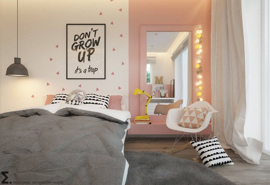 Спальня для девочки 14 лет в скандинавском стиле