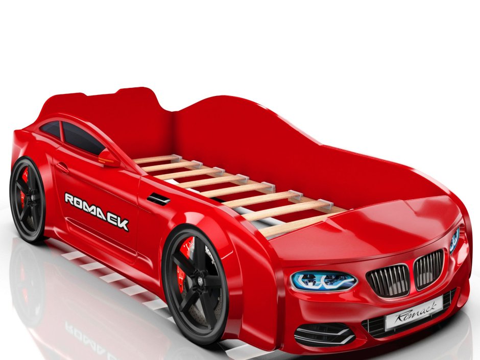 Romack кровать машина красная
