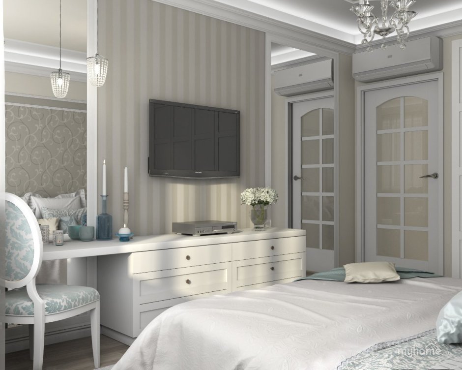Спальня для девушки в современном классическом стиле
