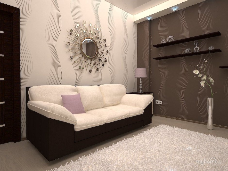 Интерьер спальни для гостей с диваном