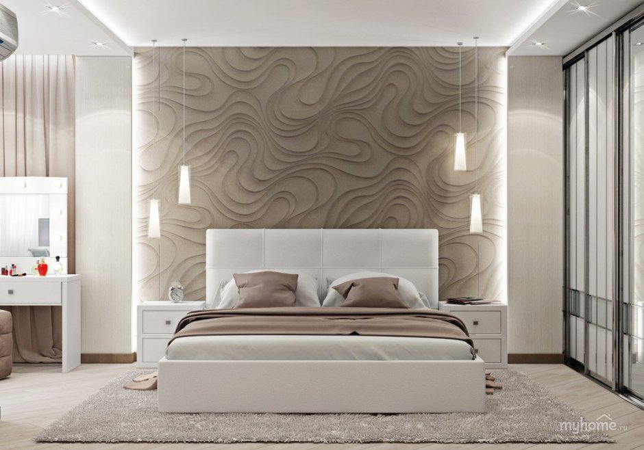 Спальня в стиле Модерн в светлых тонах