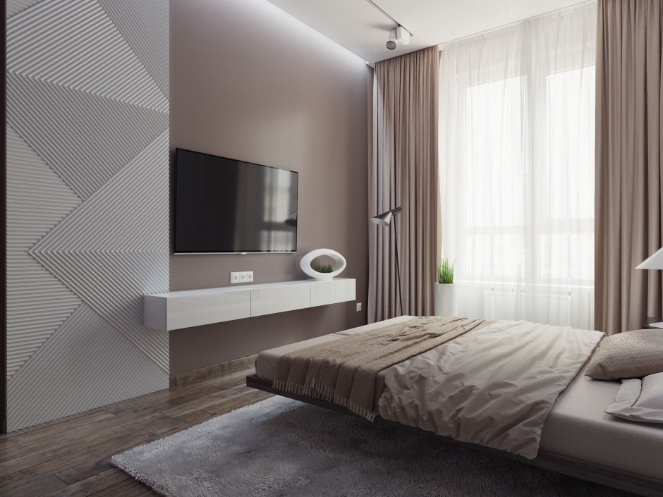 Спальня в современном минималистичном стиле