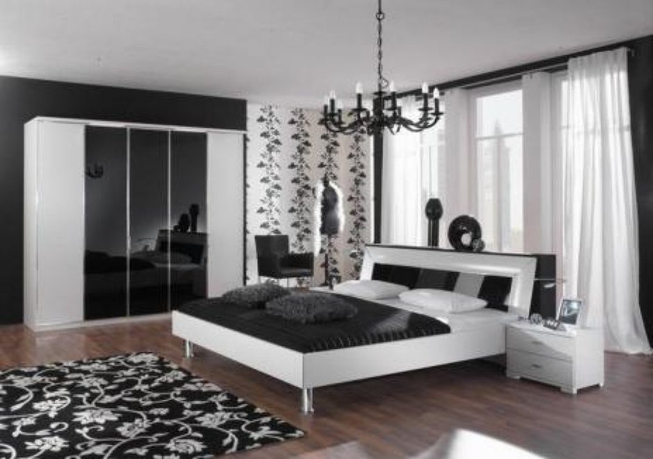 Черно белая мебель