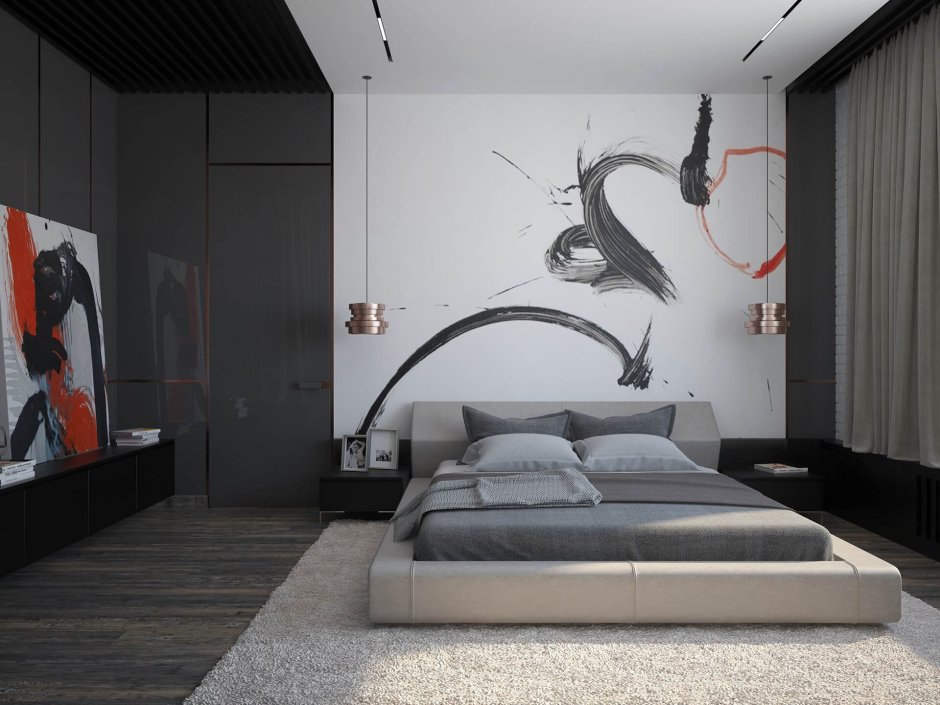 Спальня в стиле лофт серная