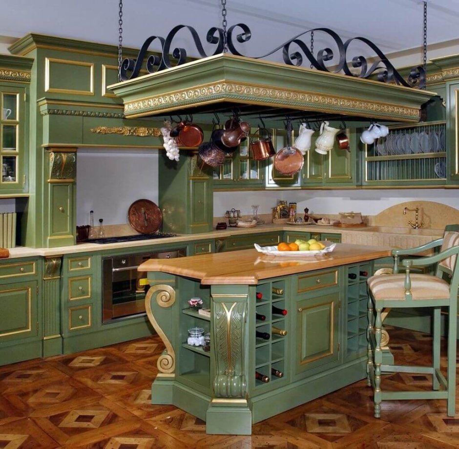 Франческо Молон зеленая кухня
