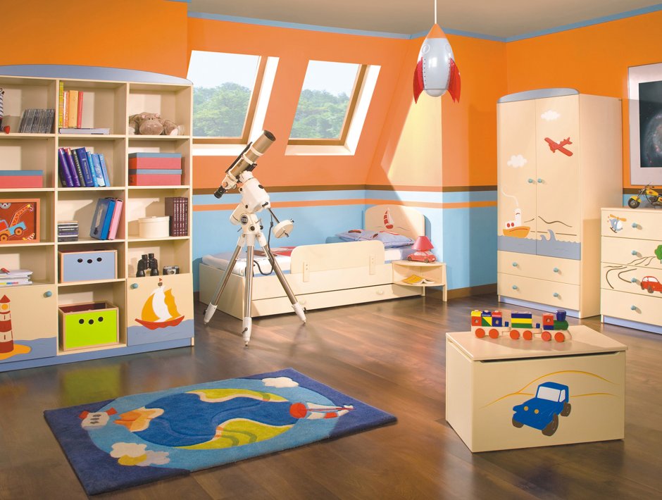 Мебель в детскую комнату мальчику 2 года