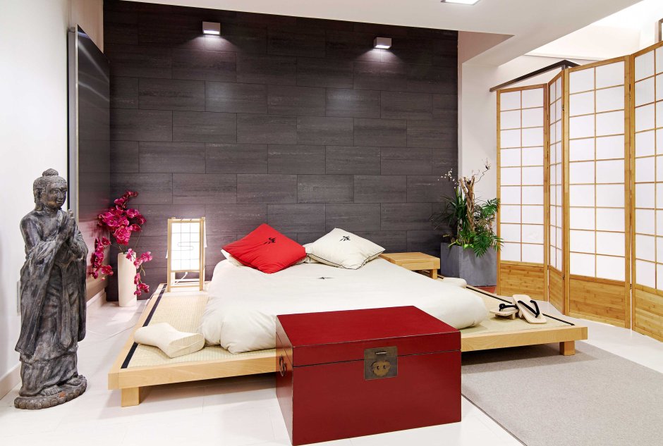 Азиатский стиль в интерьере спальни