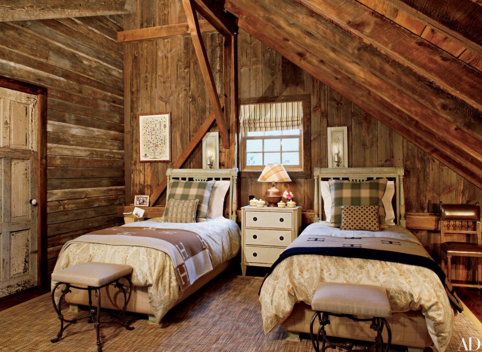 Спальная комната в деревенском стиле