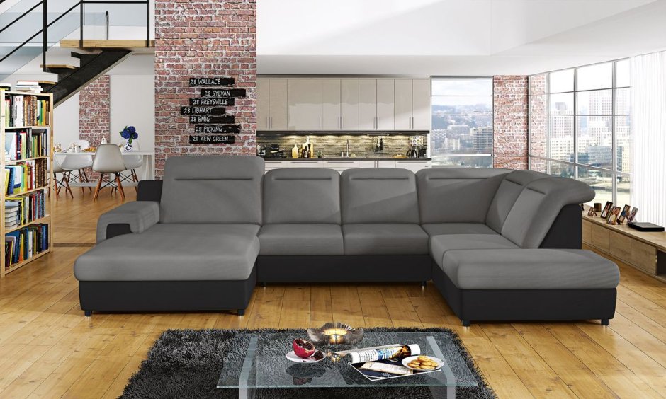 П-образный диван в гостиную